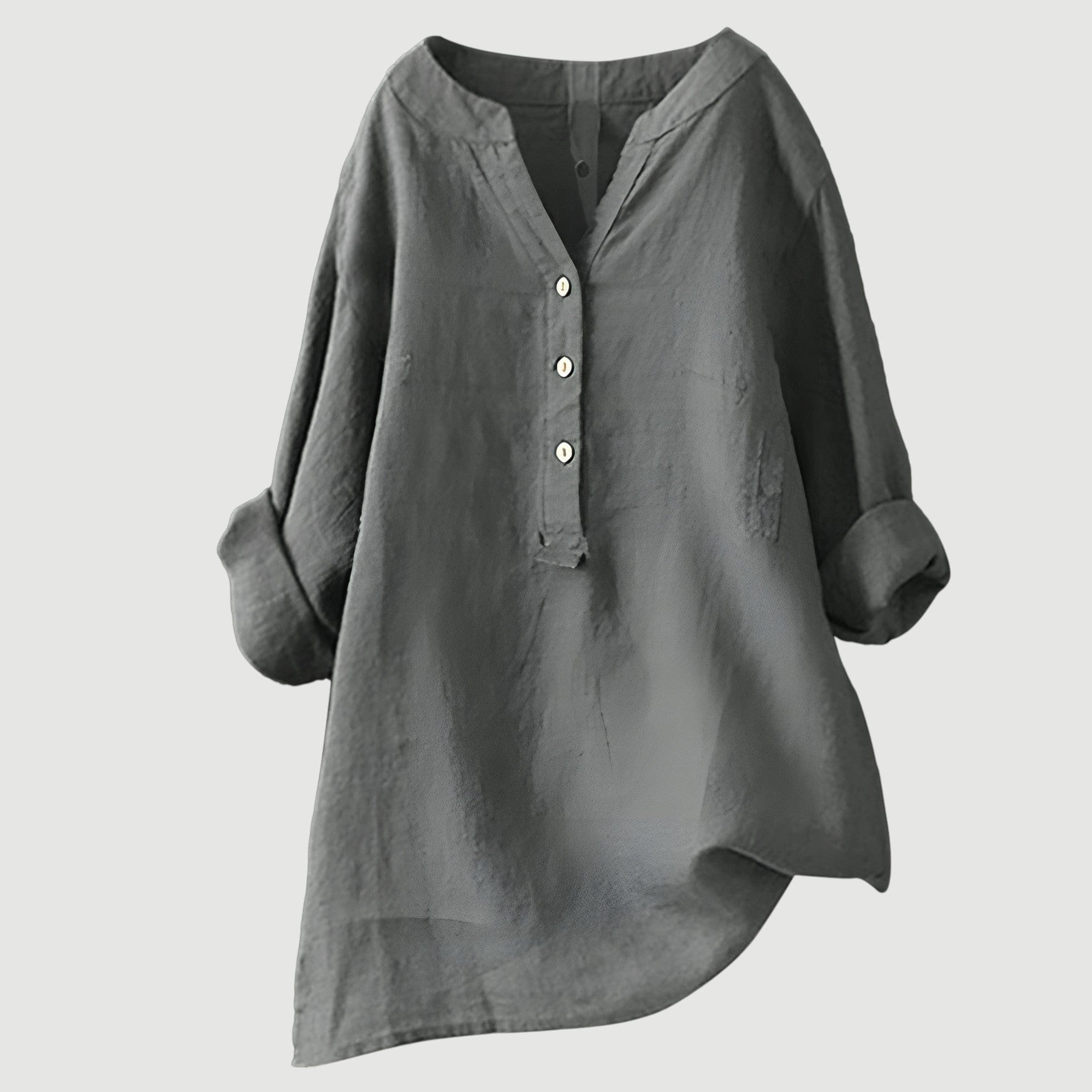 THE YSENA | BUTTON-FRONT LINEN SHIRT