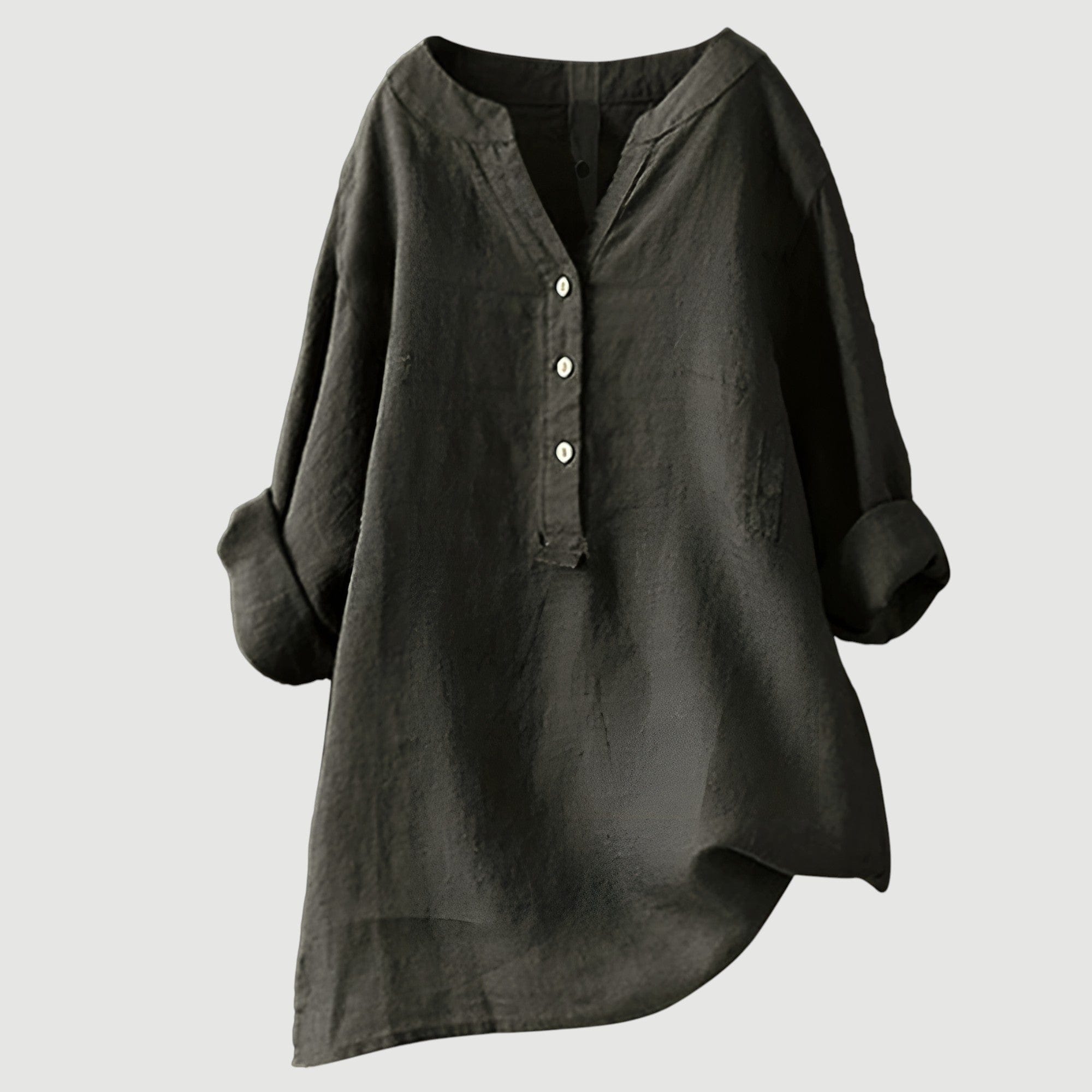 THE YSENA | BUTTON-FRONT LINEN SHIRT