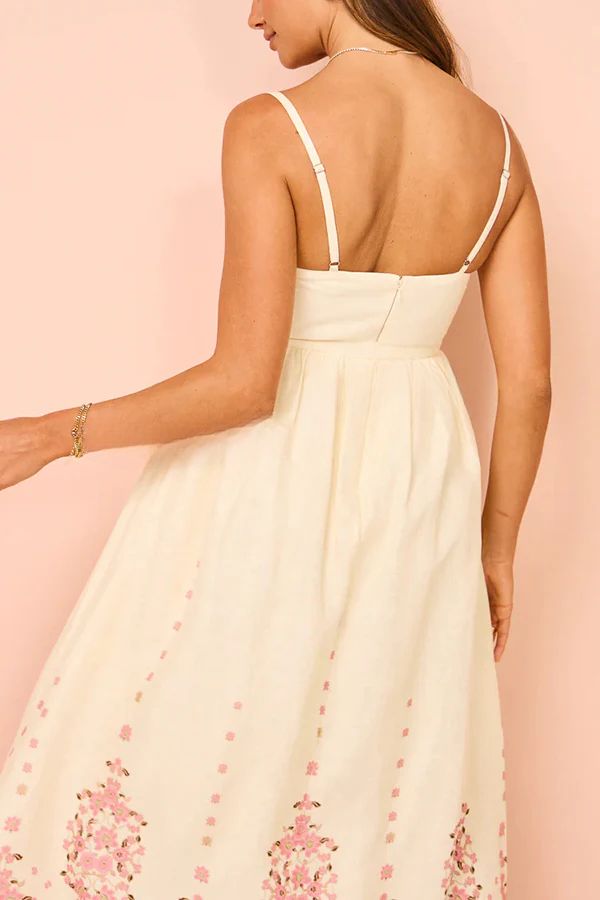 THE DAWN | LINEN BLEND POCKETED STRAP LOOSE MAXI DRESS