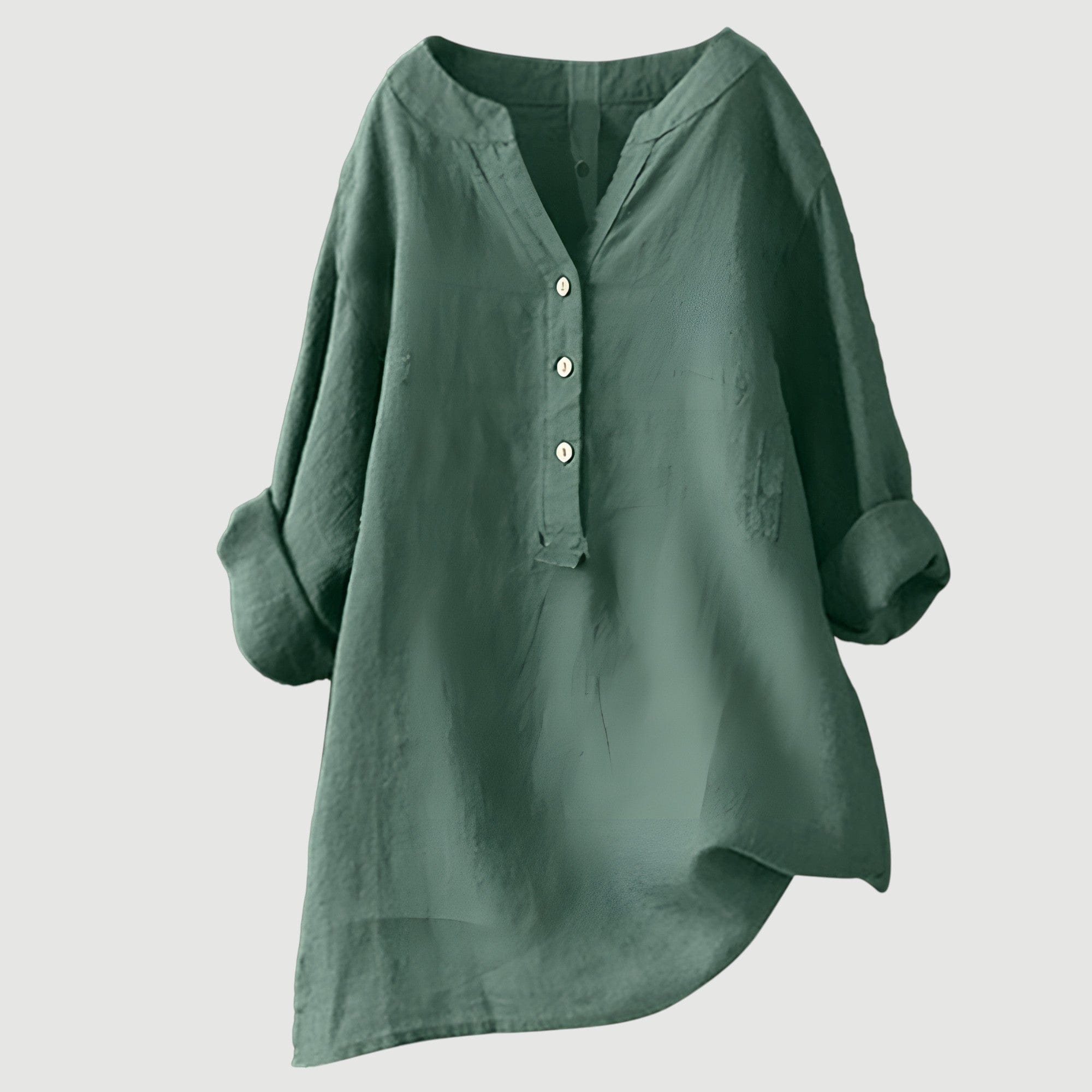 THE YSENA | BUTTON-FRONT LINEN SHIRT