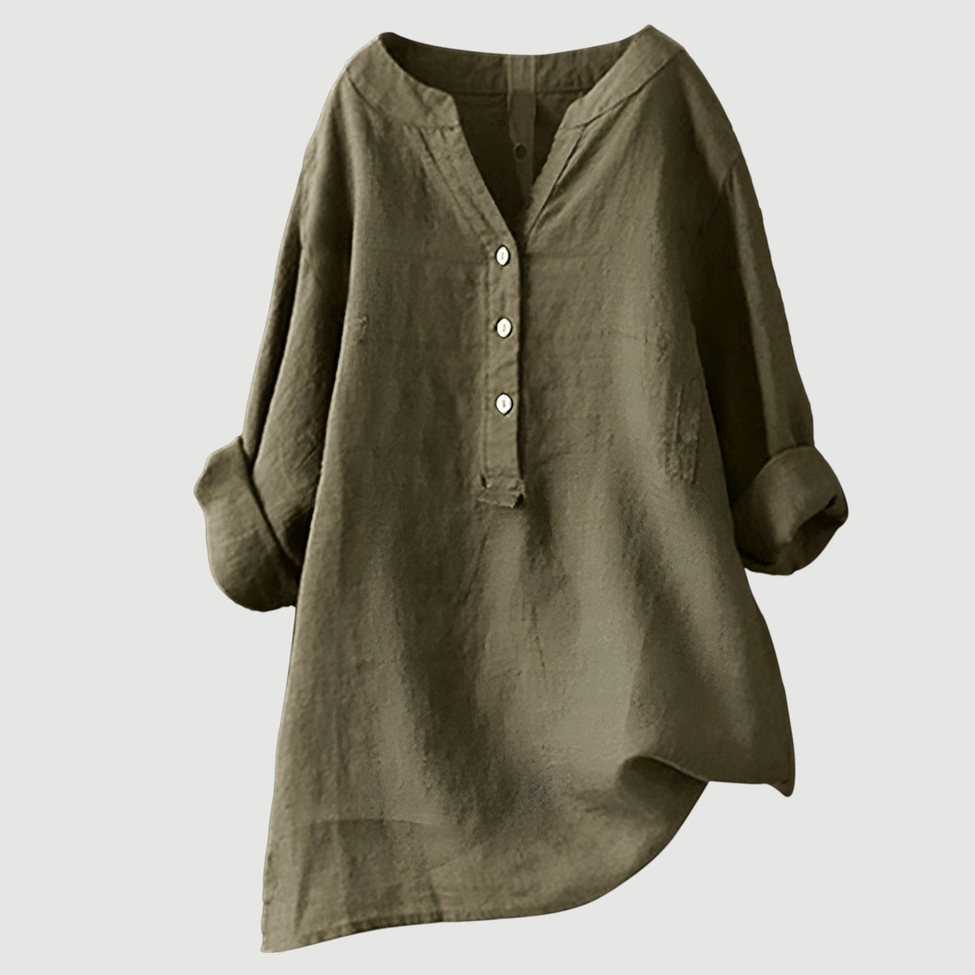 THE YSENA | BUTTON-FRONT LINEN SHIRT