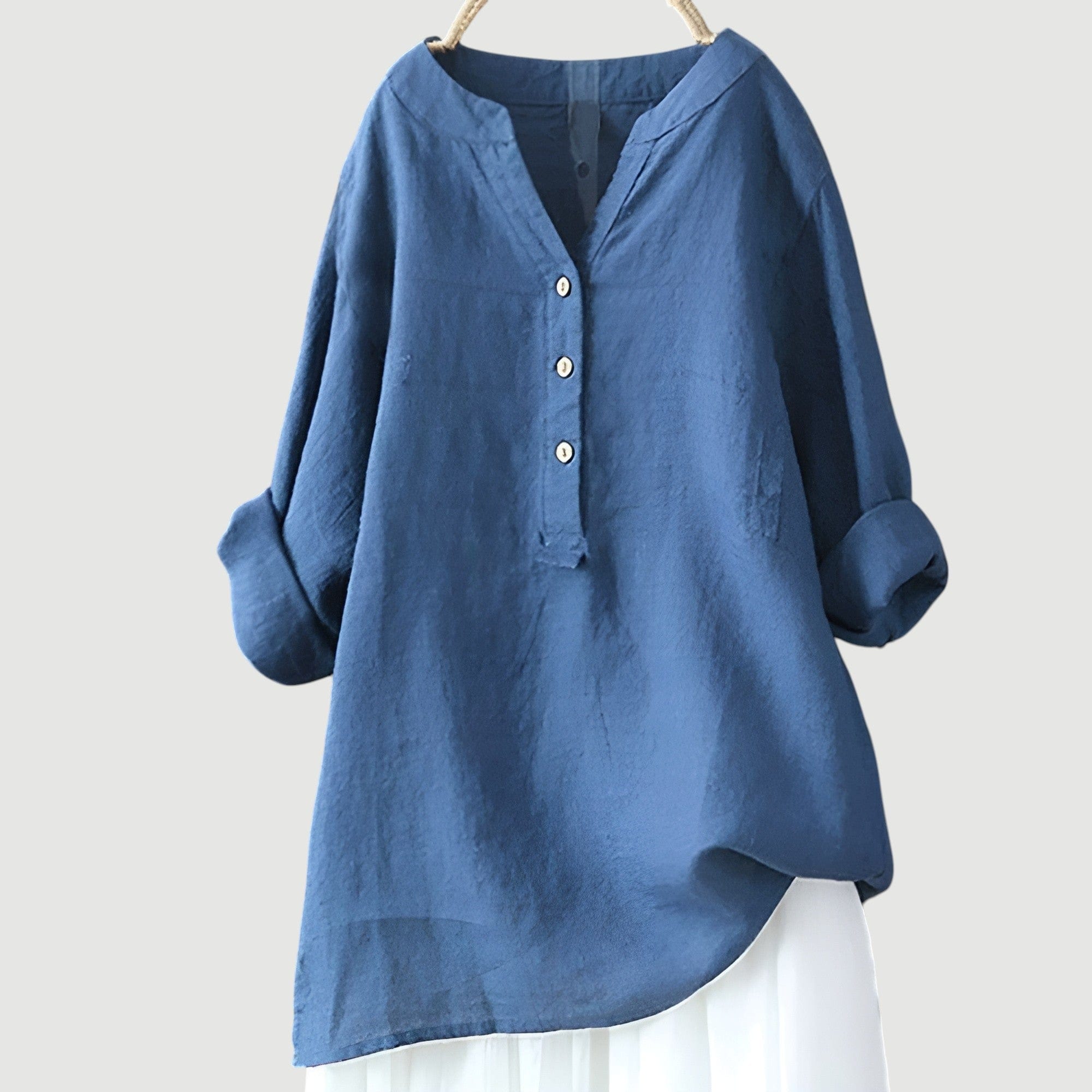THE YSENA | BUTTON-FRONT LINEN SHIRT