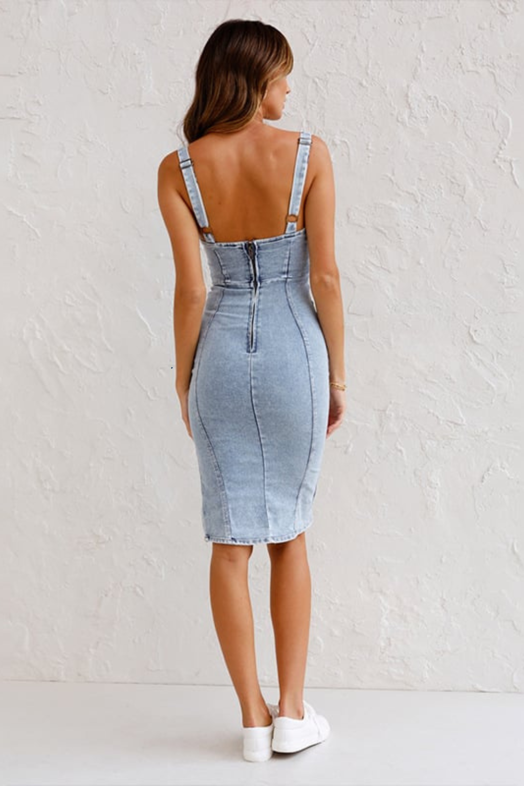 THE ELODIE | ELEGANT DENIM CAMISOLE DRESS