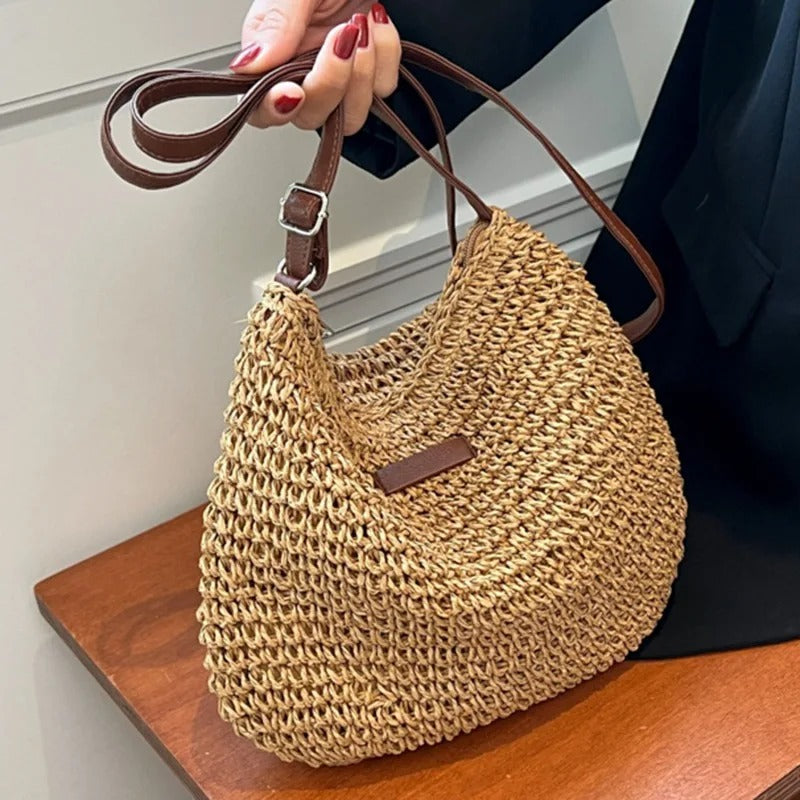 THE ADELIE | SUMMER STRAW CROSSBODY