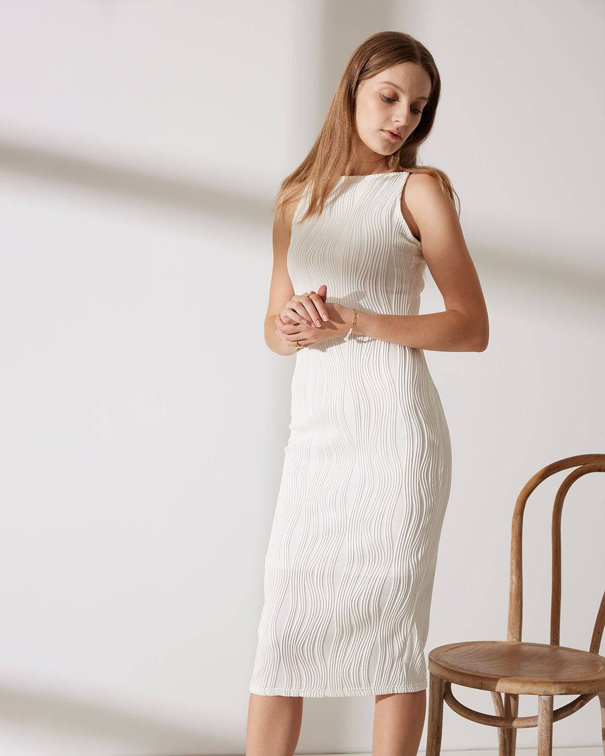 THE NAYA | RIPPLE TEXTURED CAMI DRESS