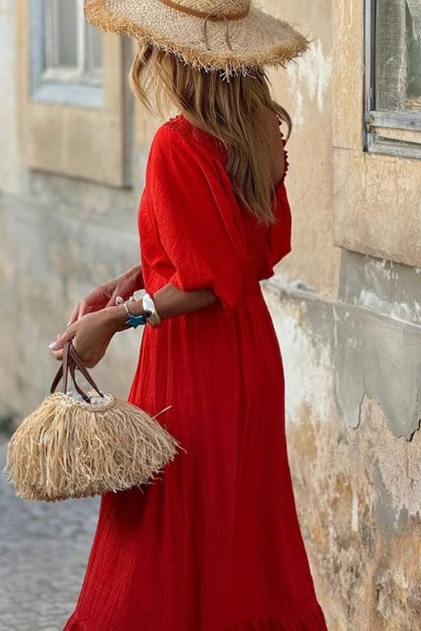 THE GRACE | RUFFLED LOOSE MAXI DRESS