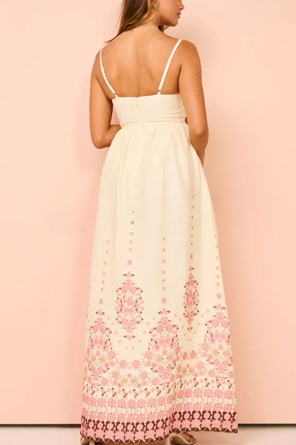 THE DAWN | LINEN BLEND POCKETED STRAP LOOSE MAXI DRESS
