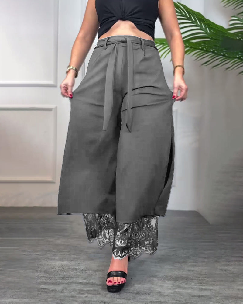 THE ELIORA | EMBROIDERED WIDE-LEG PANTS