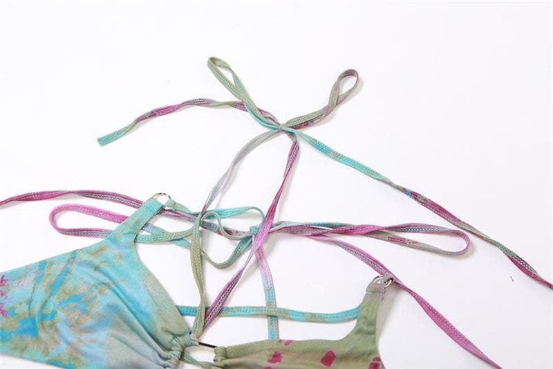 THE ZARELIA | TIE-DYE HALTER MINI SET