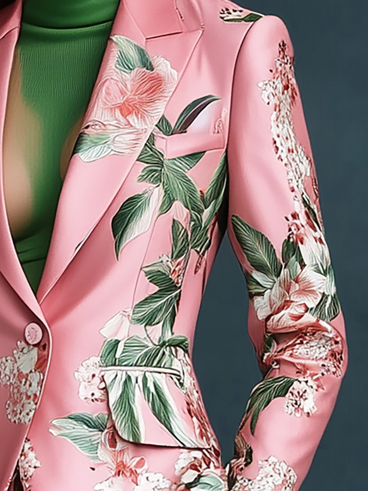 THE VERSAILLES | SATIN PRINT BLAZER