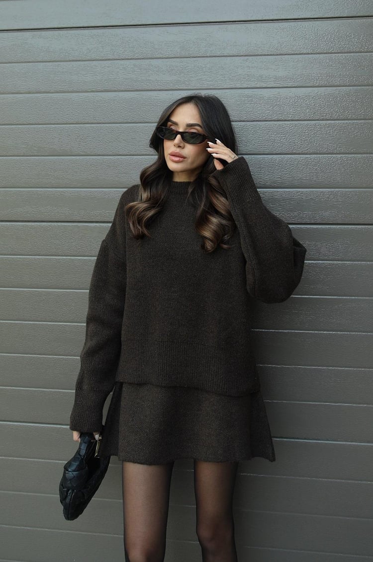THE ESTELLE | CHIC SWEATER SKIRT ENSEMBLE