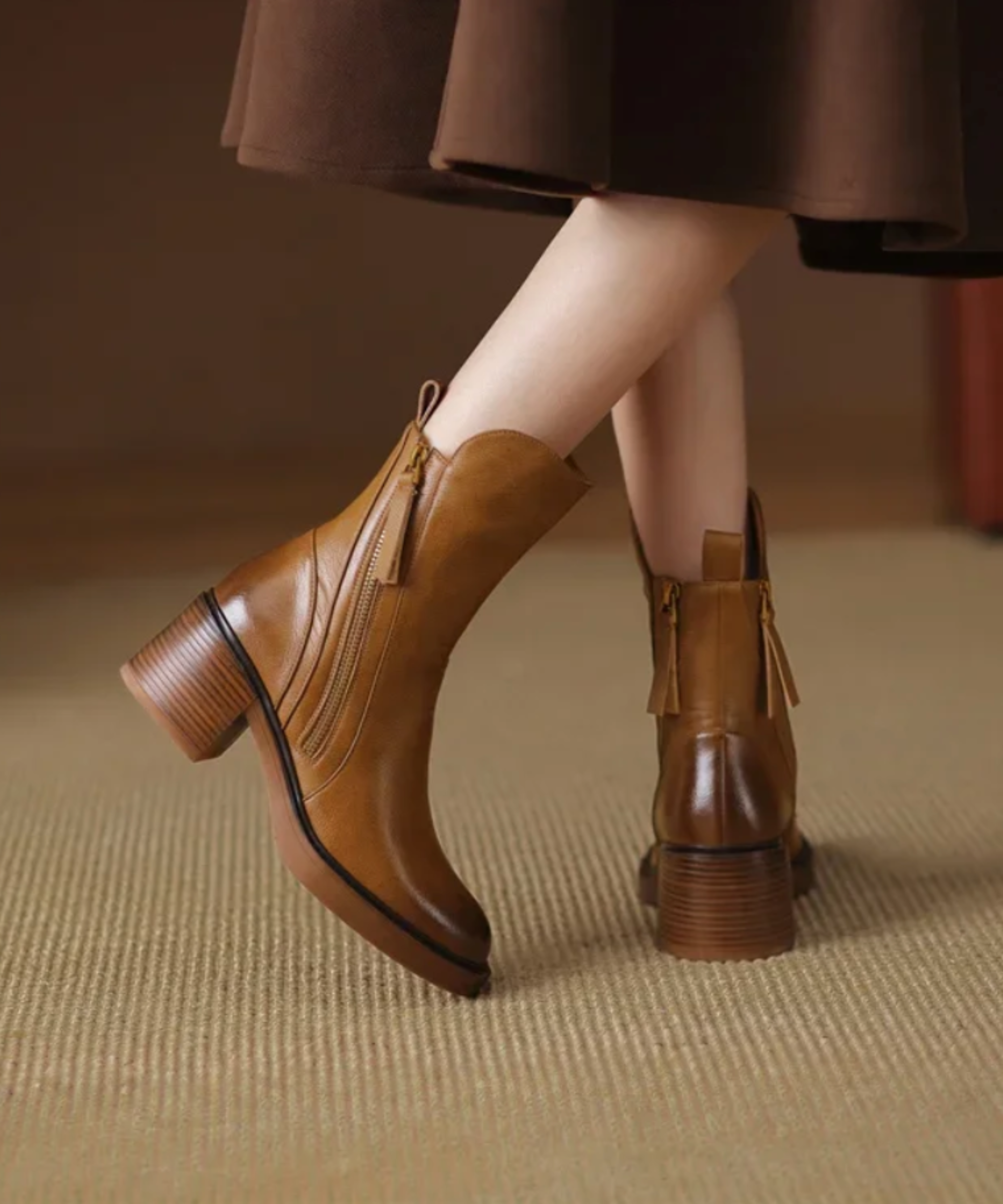 THE SOPHIE | LEATHER ANKLE BOOTS