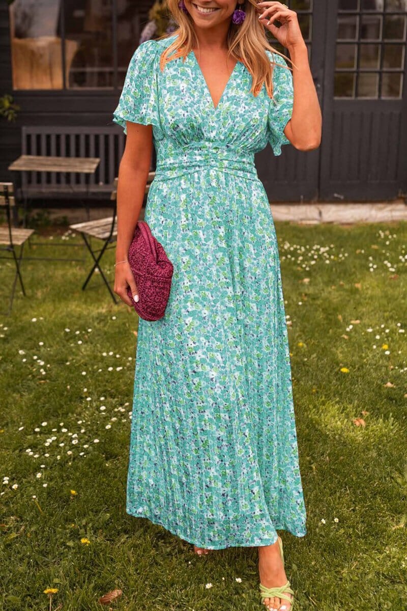 THE VIVIAN | ELEGANT V-NECK MAXI DRESS