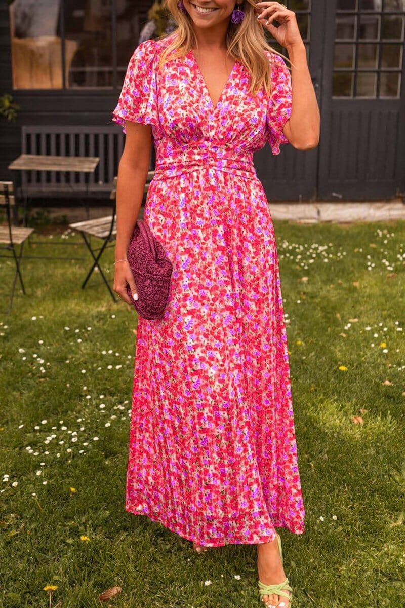 THE VIVIAN | ELEGANT V-NECK MAXI DRESS