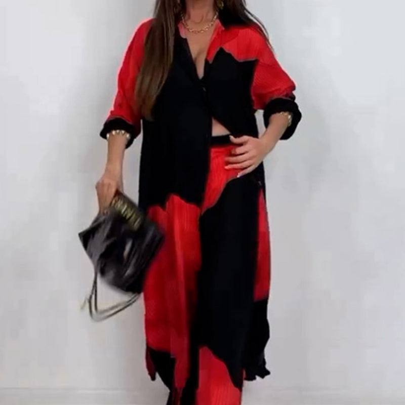 THE LOREN | BUTTON-DOWN SHIRT & DRAWSTRING PANTS SET