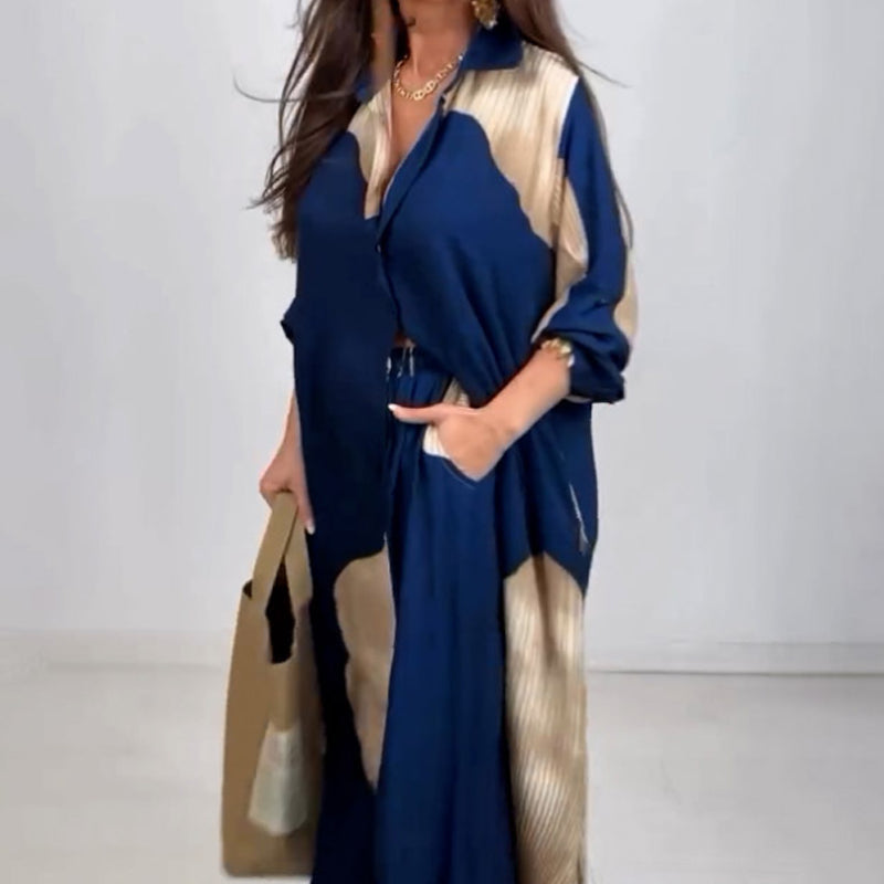 THE LOREN | BUTTON-DOWN SHIRT & DRAWSTRING PANTS SET
