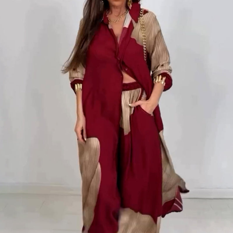THE LOREN | BUTTON-DOWN SHIRT & DRAWSTRING PANTS SET