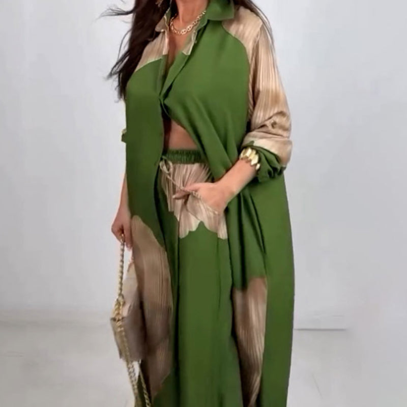 THE LOREN | BUTTON-DOWN SHIRT & DRAWSTRING PANTS SET
