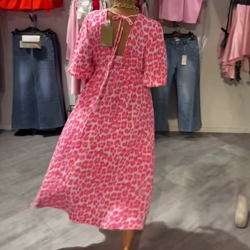 THE MARVÉA | PRINTED OFF-V NECK SUMMER DRESS