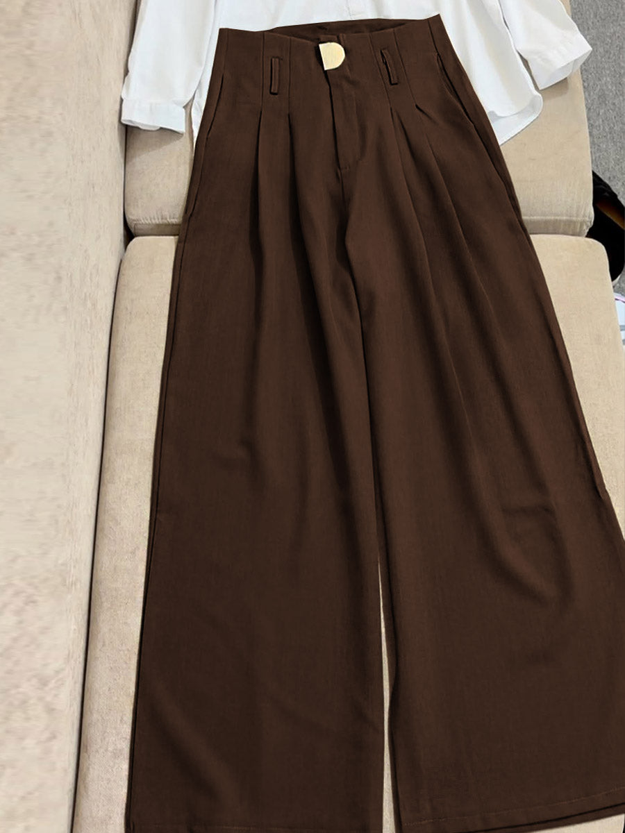 THE AVIRA | LIGHTWEIGHT COTTON-LINEN WIDE LEGS