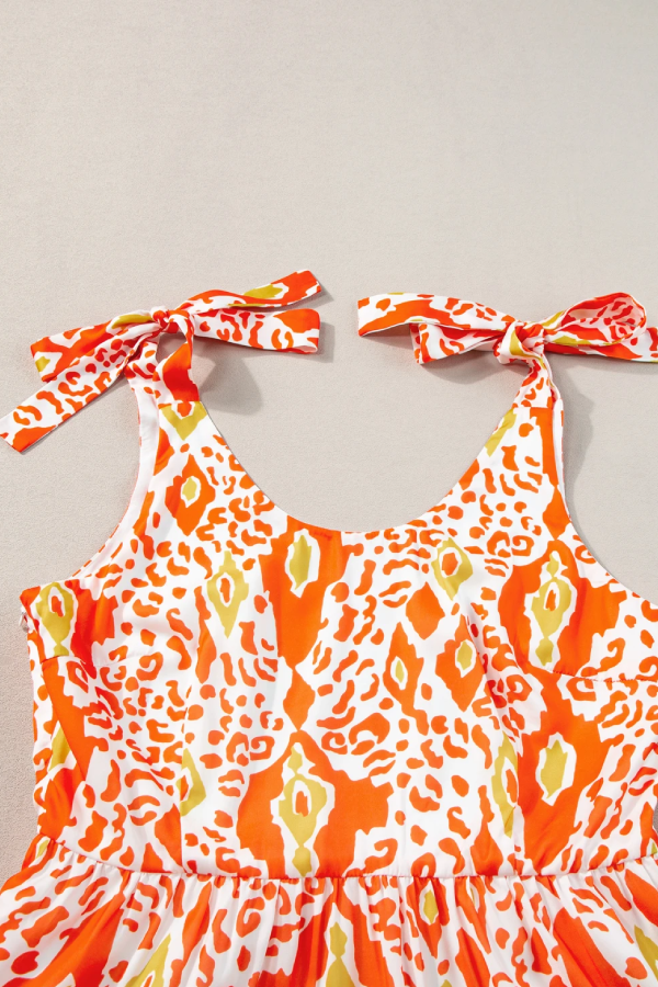 THE ELAINE | KNOTTED STRAPS TIERED DRESS