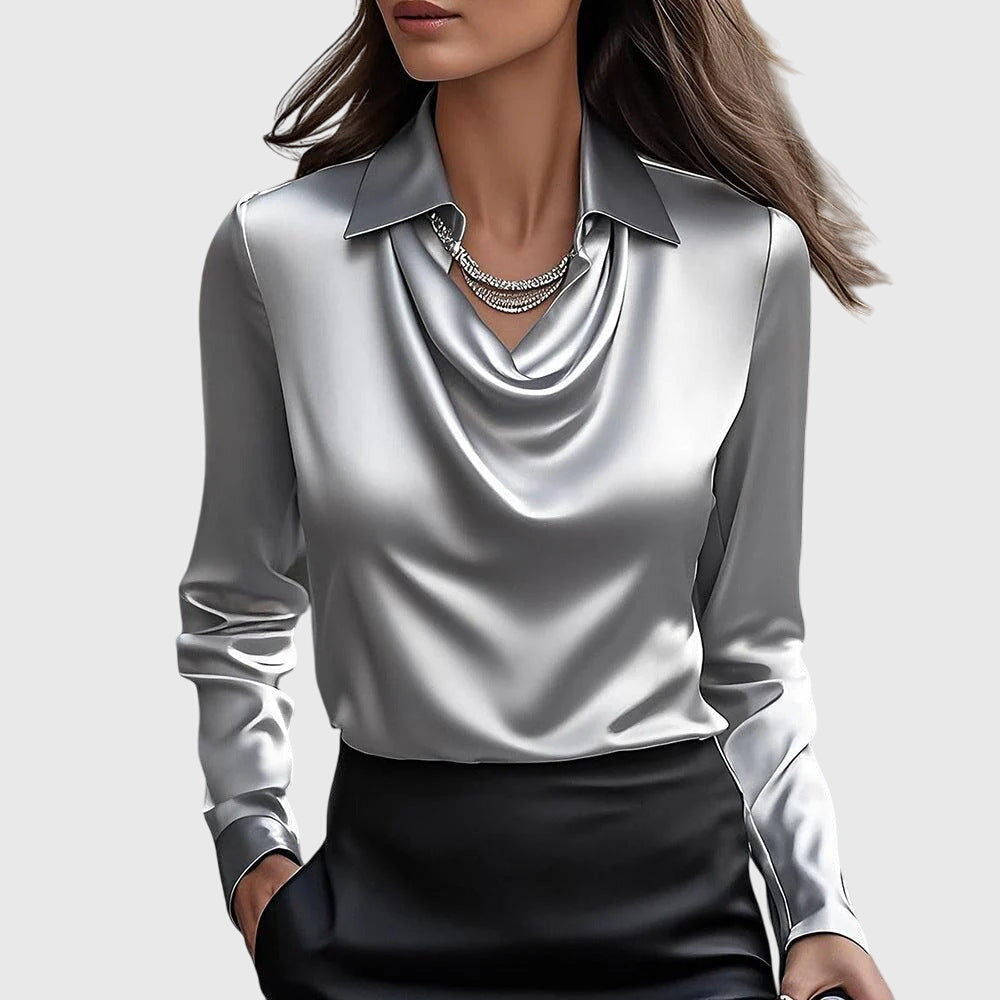 THE EVELYN | ELEGANT DRAPED BLOUSE