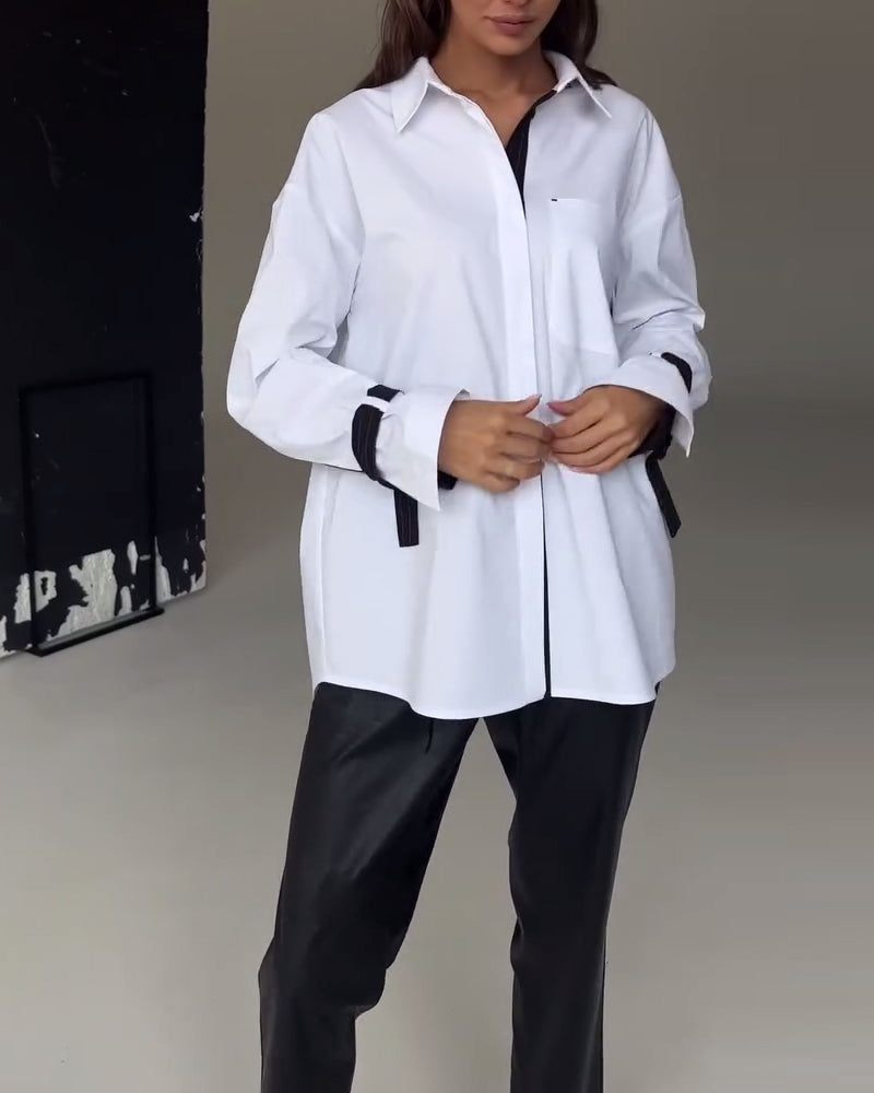 THE SLOANE | COLORBLOCK SHIRT DRESS