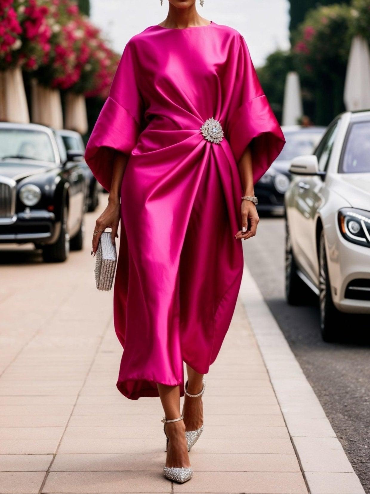 THE SERENA | SATIN SHIMMER MAXI DRESS