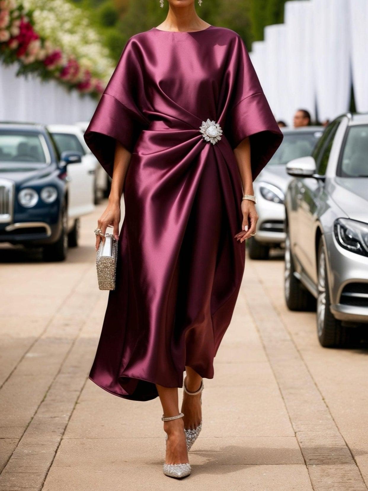 THE SERENA | SATIN SHIMMER MAXI DRESS