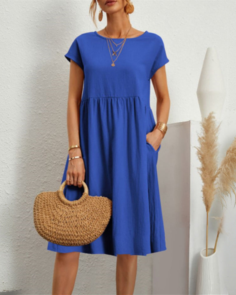 THE LIVIA | RELAXED ROUND-NECK DRESS
