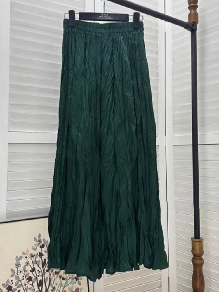 THE SORELLE | FLOWING PLEATED DRAPE SKIRT