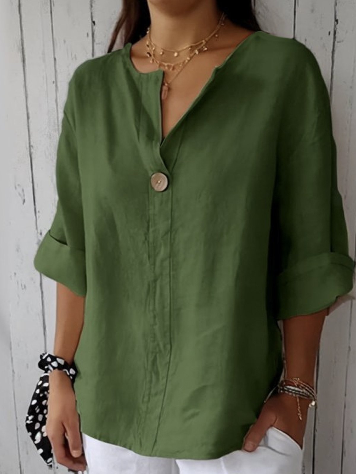 THE JESSA | RELAXED V-NECK BLOUSE