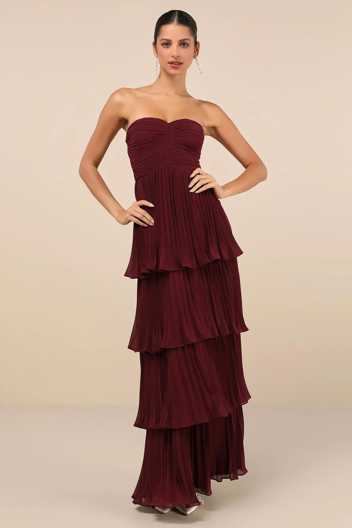 THE VIOLETTA | STRAPLESS TIERED MAXI DRESS