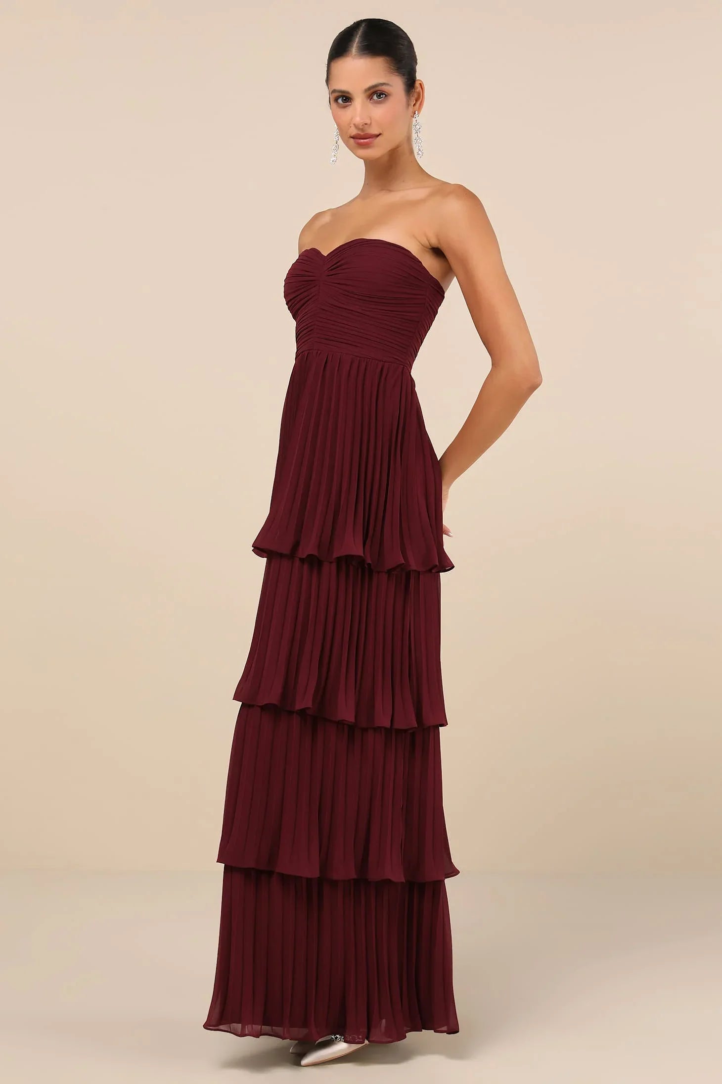 THE VIOLETTA | STRAPLESS TIERED MAXI DRESS