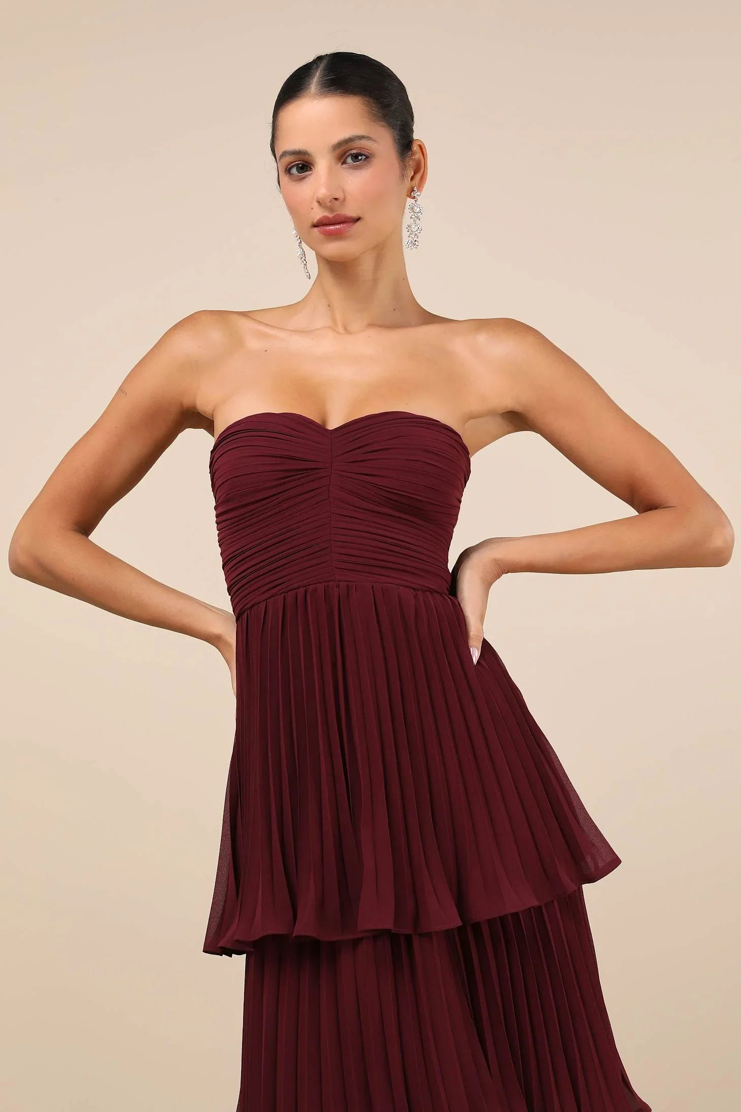 THE VIOLETTA | STRAPLESS TIERED MAXI DRESS
