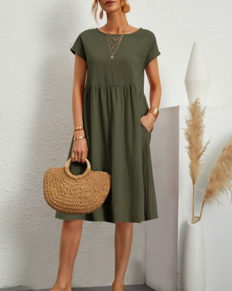 THE LIVIA | RELAXED ROUND-NECK DRESS