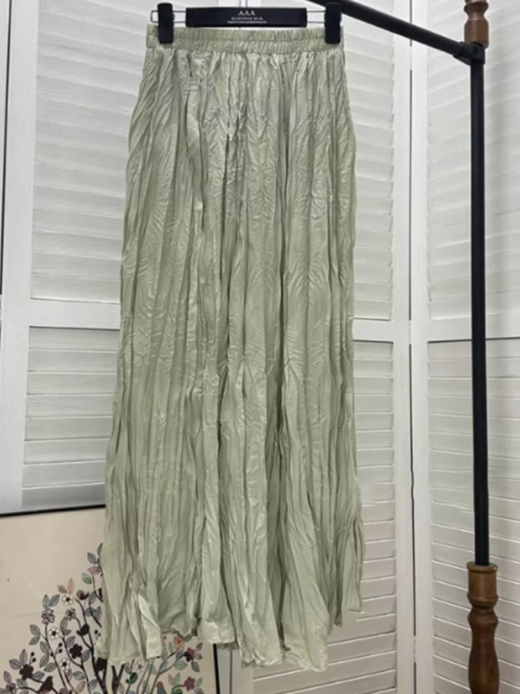 THE SORELLE | FLOWING PLEATED DRAPE SKIRT