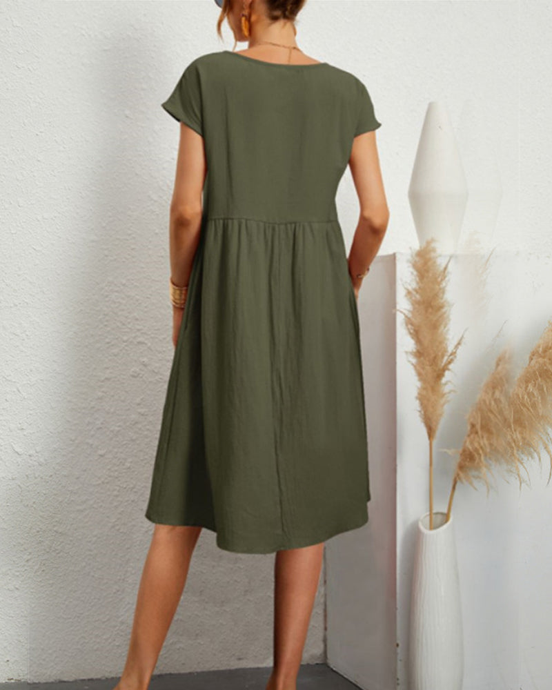 THE LIVIA | RELAXED ROUND-NECK DRESS