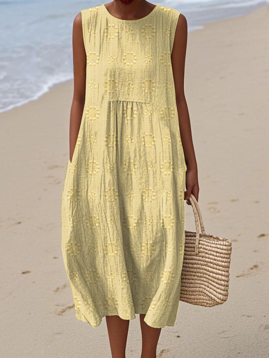 THE ROSE | ELEGANT SLEEVELESS DRESS WITH POCKETS