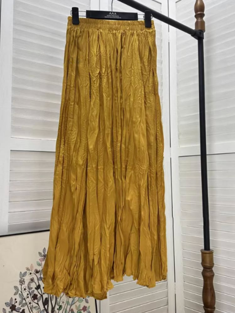 THE SORELLE | FLOWING PLEATED DRAPE SKIRT