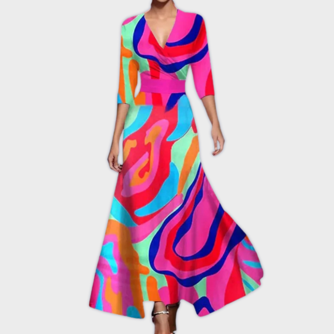 THE LEOMA | HANDCRAFTED STRIPED MAXI DRESS