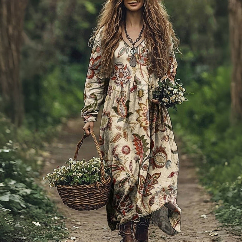 THE FLORENZA | VINTAGE FLORAL PRINT DRESS