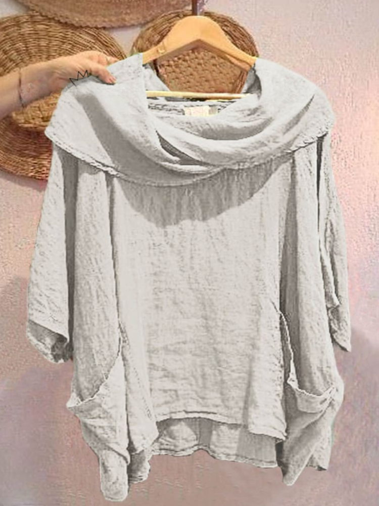 THE ELOISE | RELAXED LINEN POCKET TOP