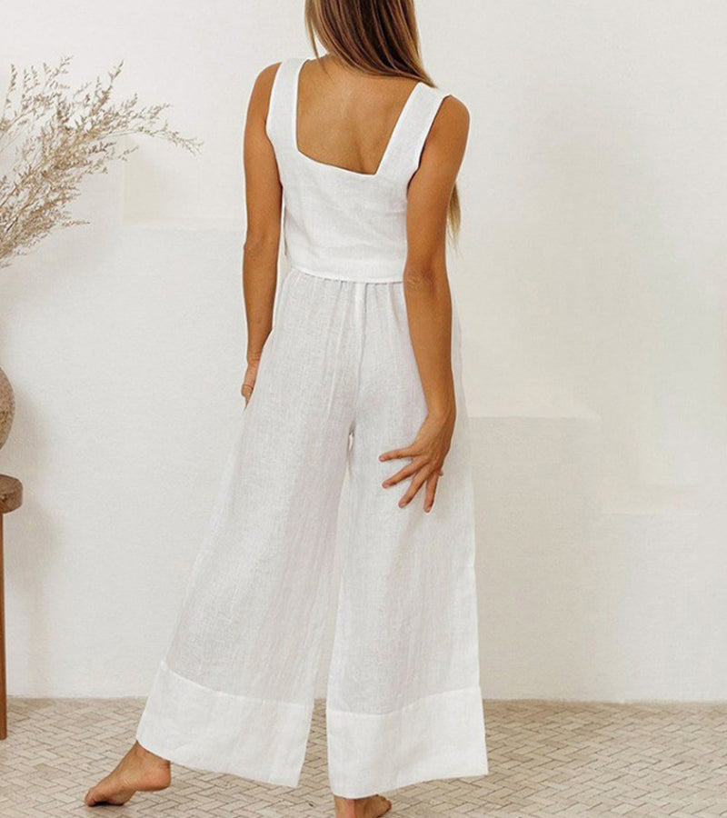THE MEGAN | MINIMALIST TOP AND WIDE LEG PANTS SET