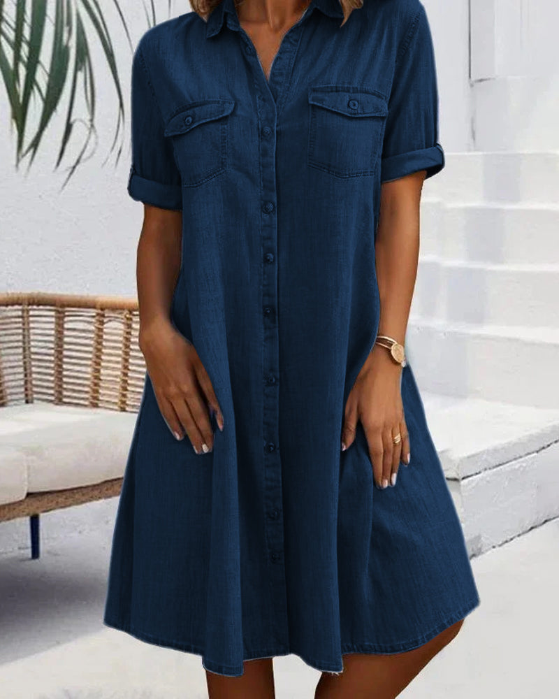 THE MAELLE | BUTTON-UP COLLAR DRESS