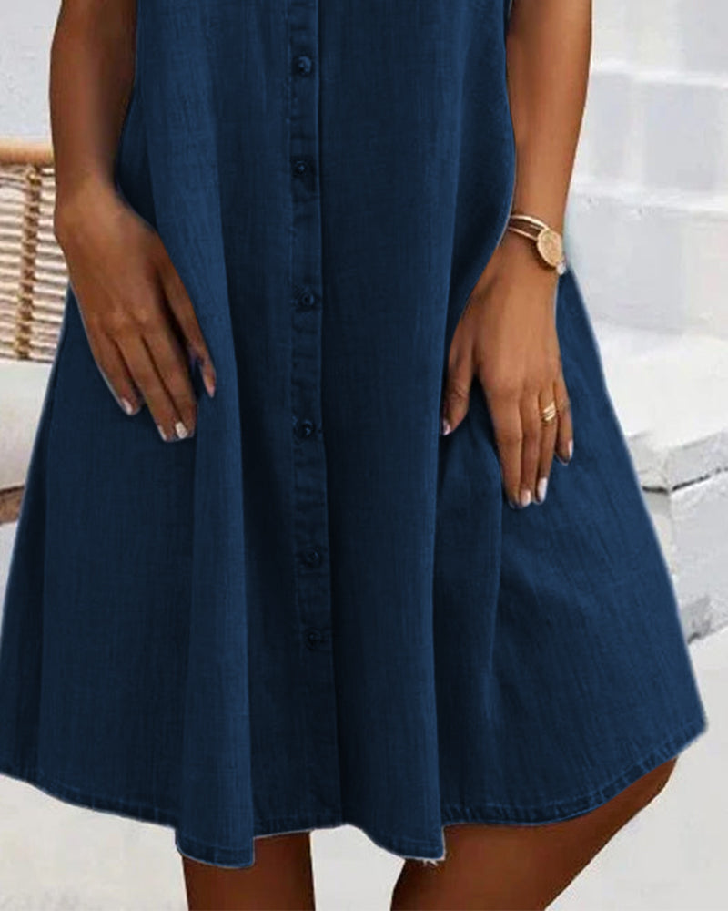 THE MAELLE | BUTTON-UP COLLAR DRESS