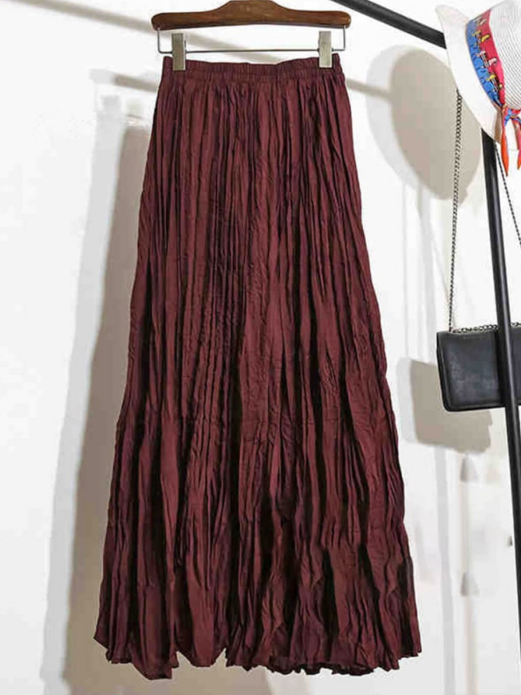 THE SORELLE | FLOWING PLEATED DRAPE SKIRT
