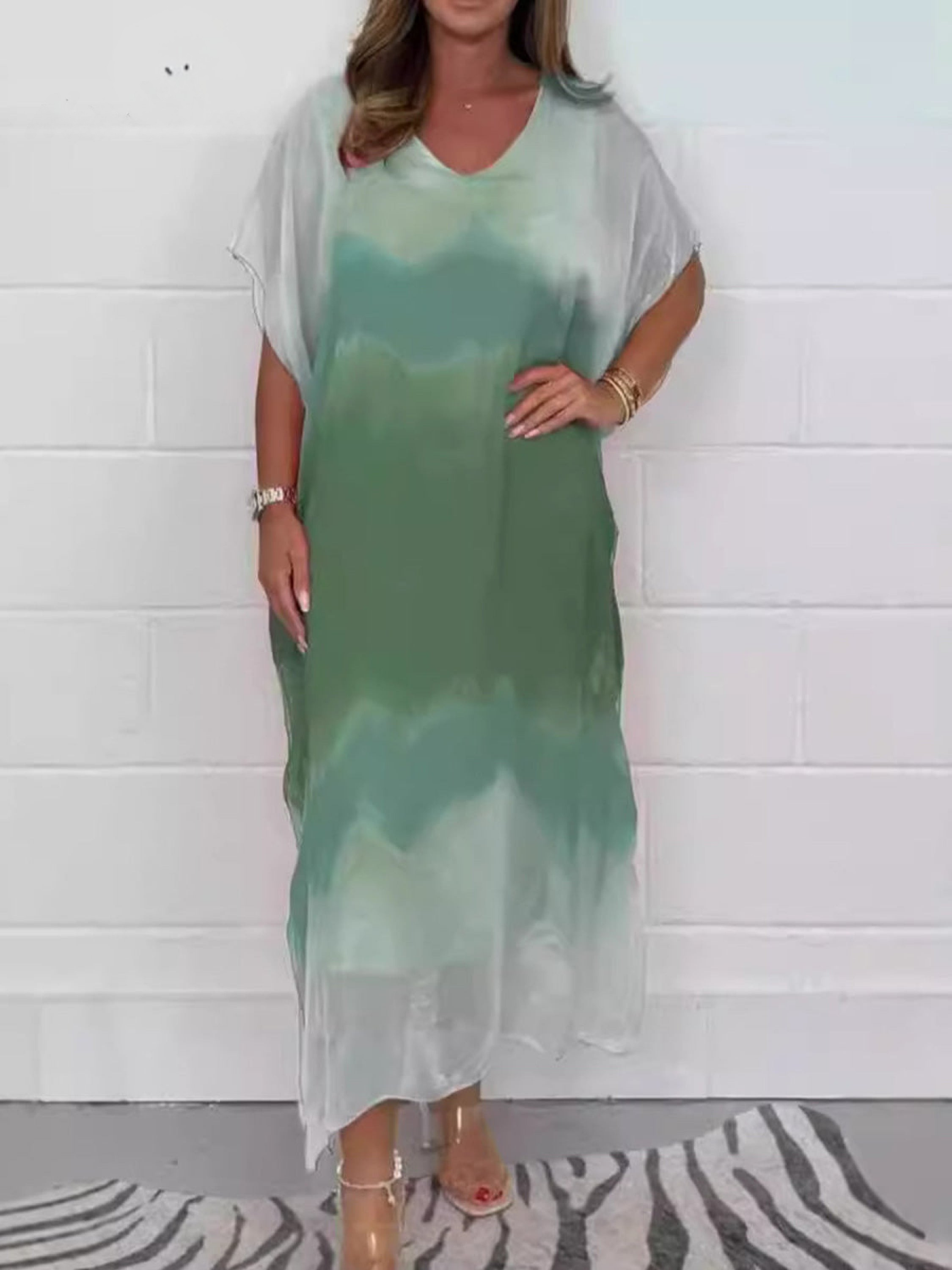 THE SOLVINA | V-NECK CASUAL SHIFT DRESS