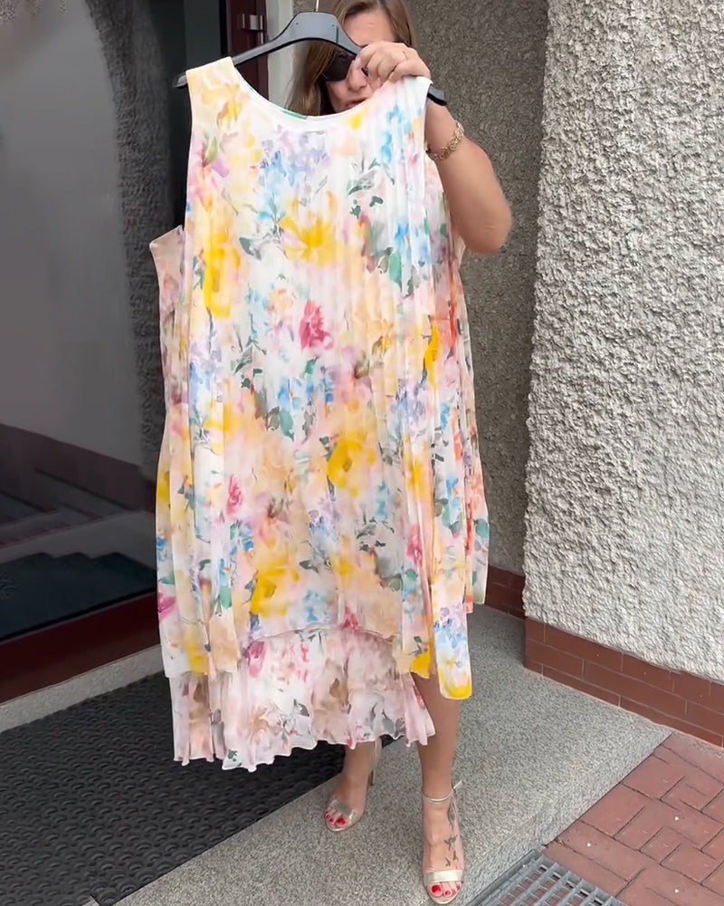THE MARIBEL | SLEEVELESS BLOOM DRESS