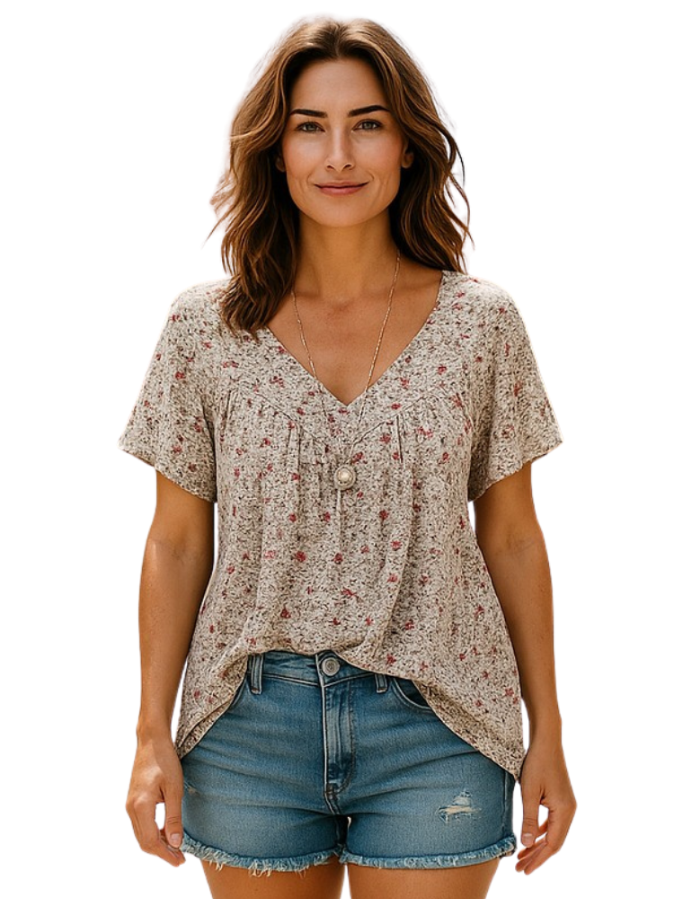 THE MARISSA | FLORAL V-NECK SLEEP TANK